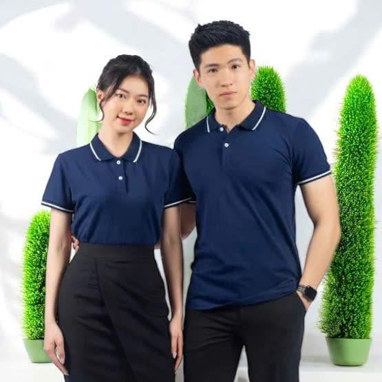Áo thun đồng phục màu xanh đen